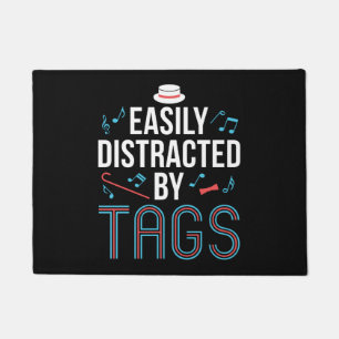 Easily Distracted by Tags Barbershop Quartet Doormat