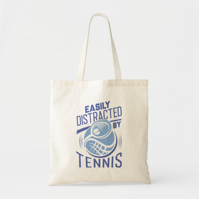 Easily Distracted By Tennis Tote Bag (Front)
