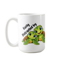 Easily Distracted by Turtles | Cute Sea Life Mug