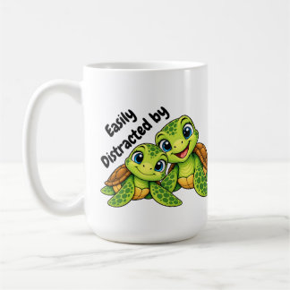 Easily Distracted by Turtles | Cute Sea Life Mug