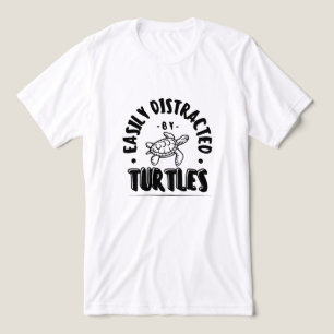 Easily Distracted by Turtles Funny Tri-Blend Shirt