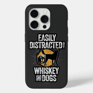 Easily Distracted by Whiskey and Dogs Case-Mate iP iPhone 15 Pro Case