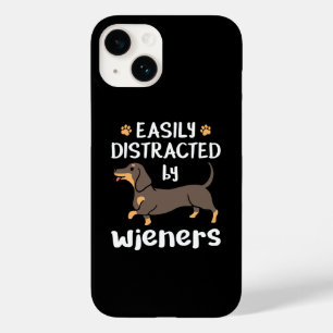 Easily Distracted by Wieners Funny Dachshund Dog Case-Mate iPhone 14 Case