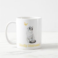 Easily Distracted Cute Cat & Butterfly Design