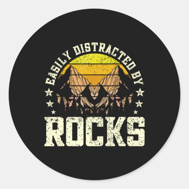 Easily Distracted Design 4 Classic Round Sticker (Front)