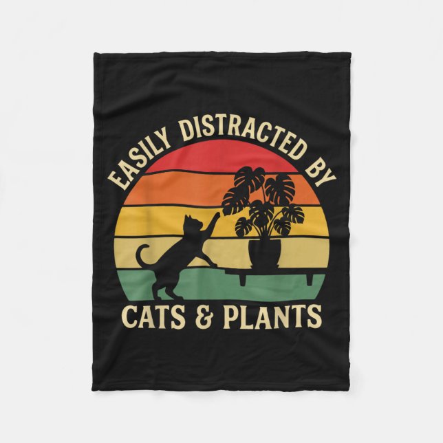 Easily Distracted Fleece Blanket (Front)