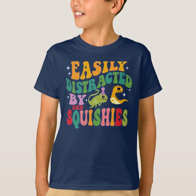 Easily Distracted Squishies Lizard T-Shirt (Front)