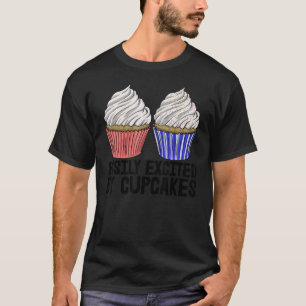 Easily Excited By The Cupcakes  Men Baking Muffins T-Shirt