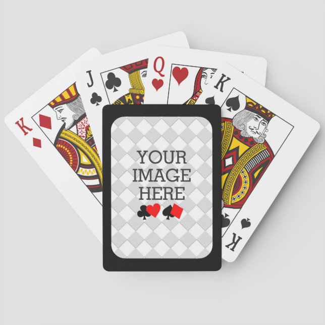 Easily Make Your Own Deck in One Step Black Frame Playing Cards (Back)