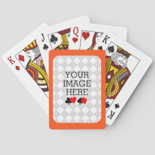 Easily Make Your Own Deck in One Step Orange Frame Playing Cards