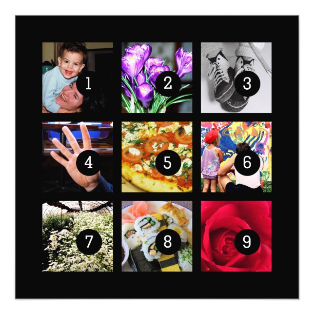 Easily Make Your Own Photo Art with 9 images (Front)