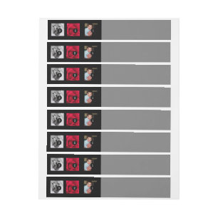 Easily Make Your Own Photo Display with 3 photos Wraparound Address Label
