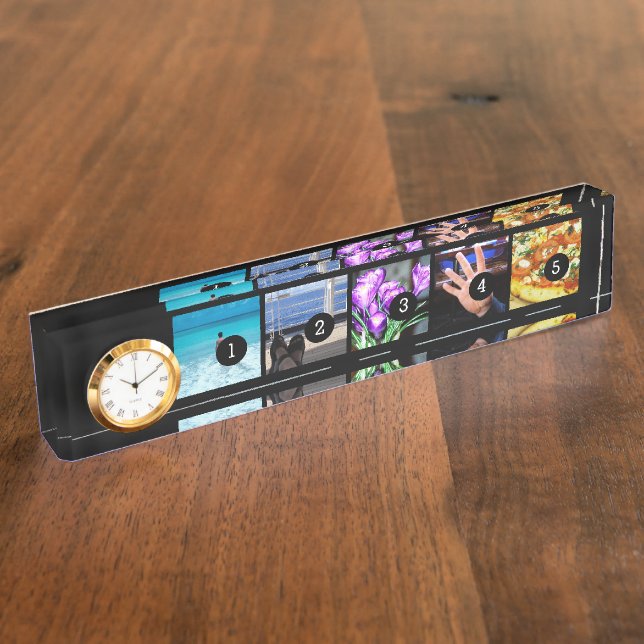 Easily Make Your Own Photo Stylish 5 images Nameplate (Side)
