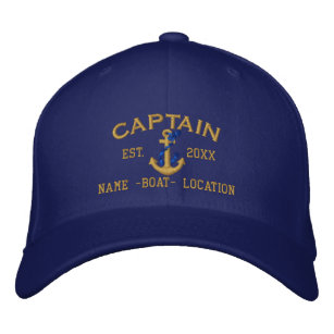 Easily Personalize a Stylish Captain Rope Anchor Embroidered Hat