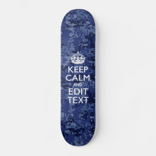Easily Personalized KEEP CALM AND Edit Text Skateboard