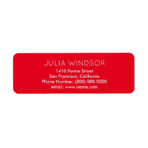 easily read & plain, simple red