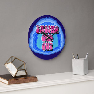 Easing GOD Out Geode 12 Step AA Recovery Slogan Large Clock