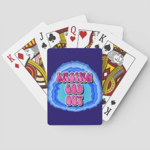 Easing GOD Out Geode 12 Step AA Recovery Slogan Playing Cards