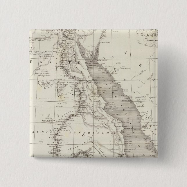 East Africa Map 2 Inch Square Button (Front)