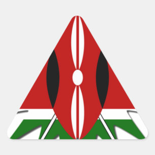 East African Constellation Kenyan Flag Star Design Triangle Sticker