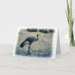 East African Crown Crane Card