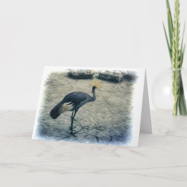 East African Crown Crane Card (Front)