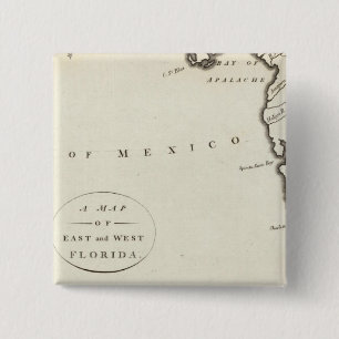 East and West Florida 2 Inch Square Button