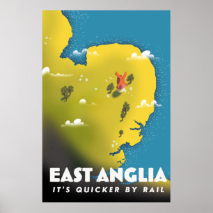East Anglia travel poster. Poster