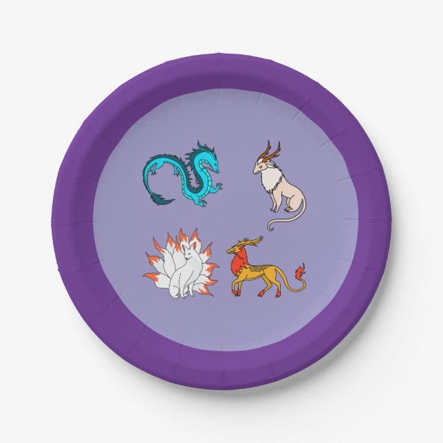 East Asia Folklore Paper Plate (Front)