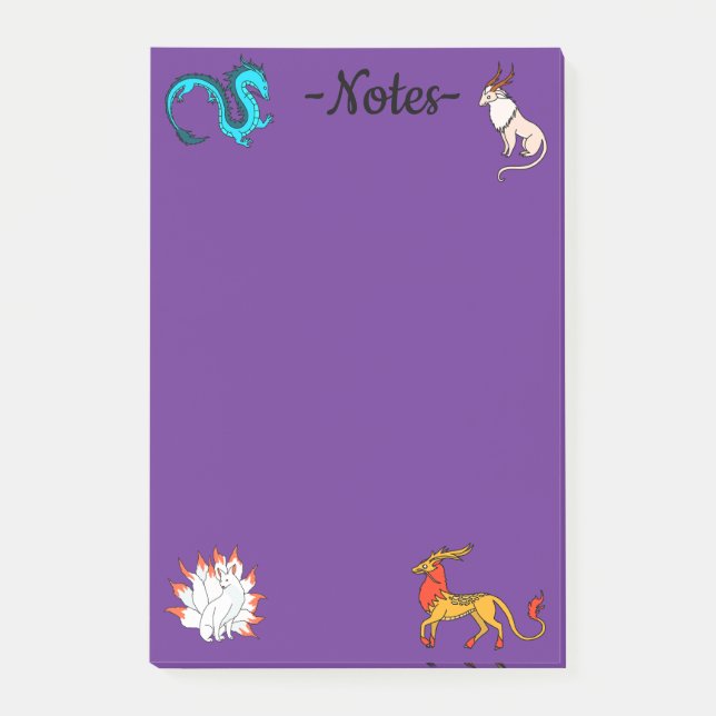 East Asia Folklore Post-it Notes (Front)