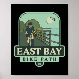 East Bay Bike Path - Rhode Island (cycling) Poster