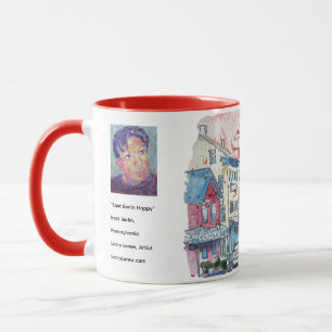 East Berlin Happy Painting / Artist Larry Lerew Mug