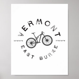 East Burke Vermont Mountain Biking T Shirt Poster