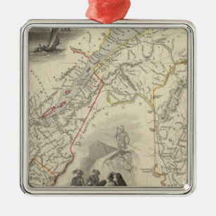 East Canada And New Brunswick Metal Ornament