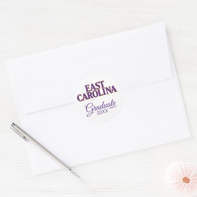 East Carolina University | East Carolina Classic Round Sticker (Envelope)