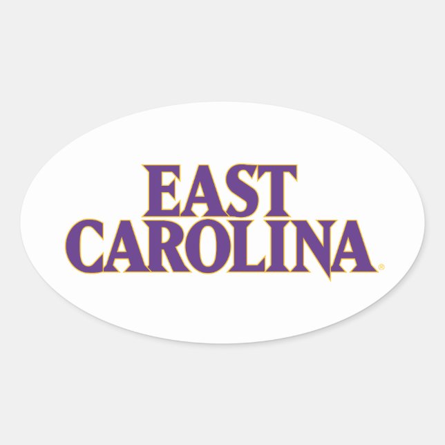 East Carolina University | East Carolina Oval Sticker (Front)