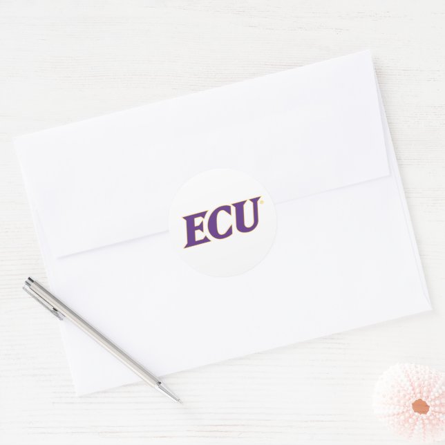 East Carolina University | ECU Logo Classic Round Sticker (Envelope)
