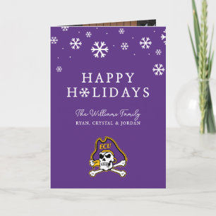 East Carolina University ECU Pirates 2 Holiday Card