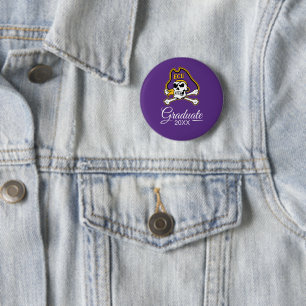 East Carolina University   ECU Pirates 2 Inch Round Button