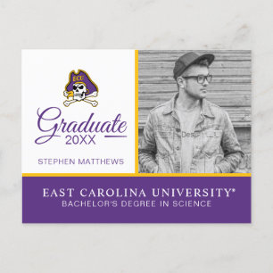 East Carolina University ECU Pirates Announcement Postcard