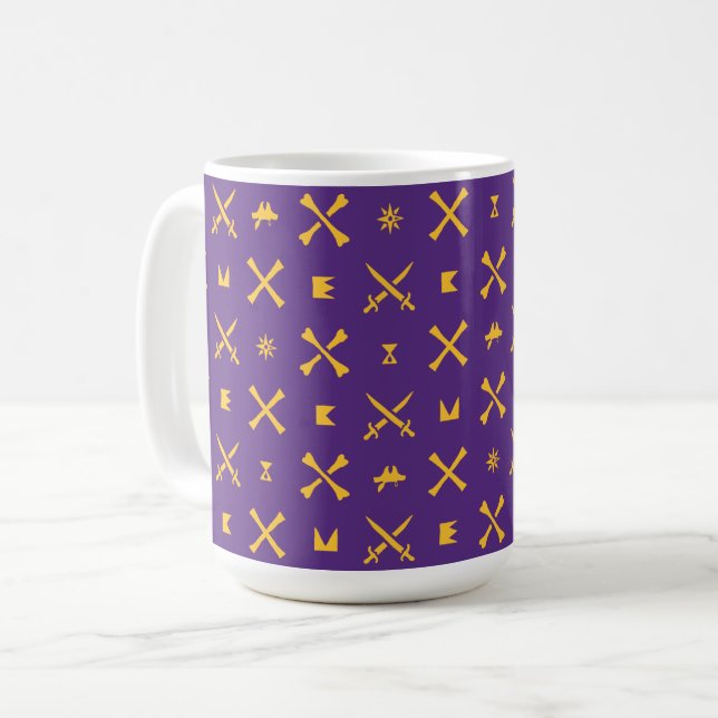 East Carolina University | Pirates Gold Pattern Coffee Mug (Front Left)