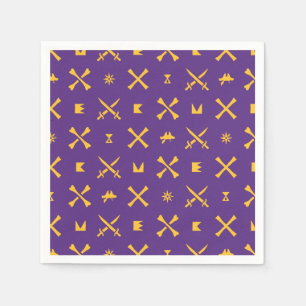 East Carolina University Pirates Gold Pattern Napkin