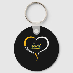 East Carteret Mariners Logo Half Heart Slogan Hs  Keychain