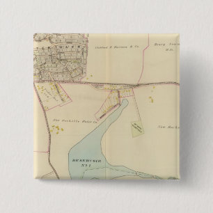 East Chester, New York 2 Inch Square Button