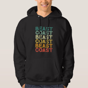 East Coast Beast Coast - Vintage Retro Hoodie