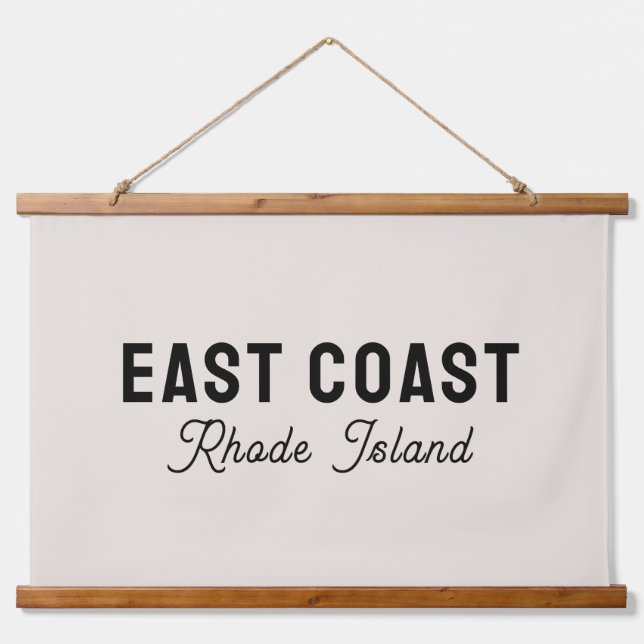 East Coast Decor Custom City Name State Sign Hanging Tapestry (Front)