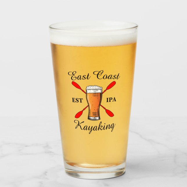 East Coast Kayak est IPA bière verre (Devant (rempli))
