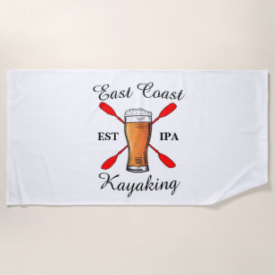 East Coast Kayaking est IPA beer beach towel