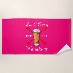 East Coast Kayaking est IPA beer beach towel