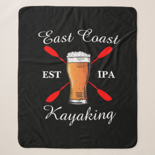 East Coast Kayaking est IPA beer fleece blanket